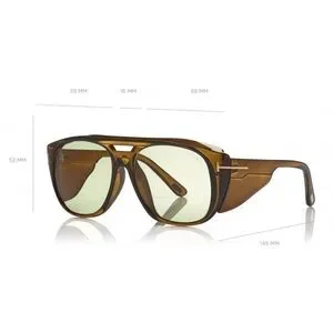 Tom Ford Accessories Tom Ford Fender Transparent Brown Square